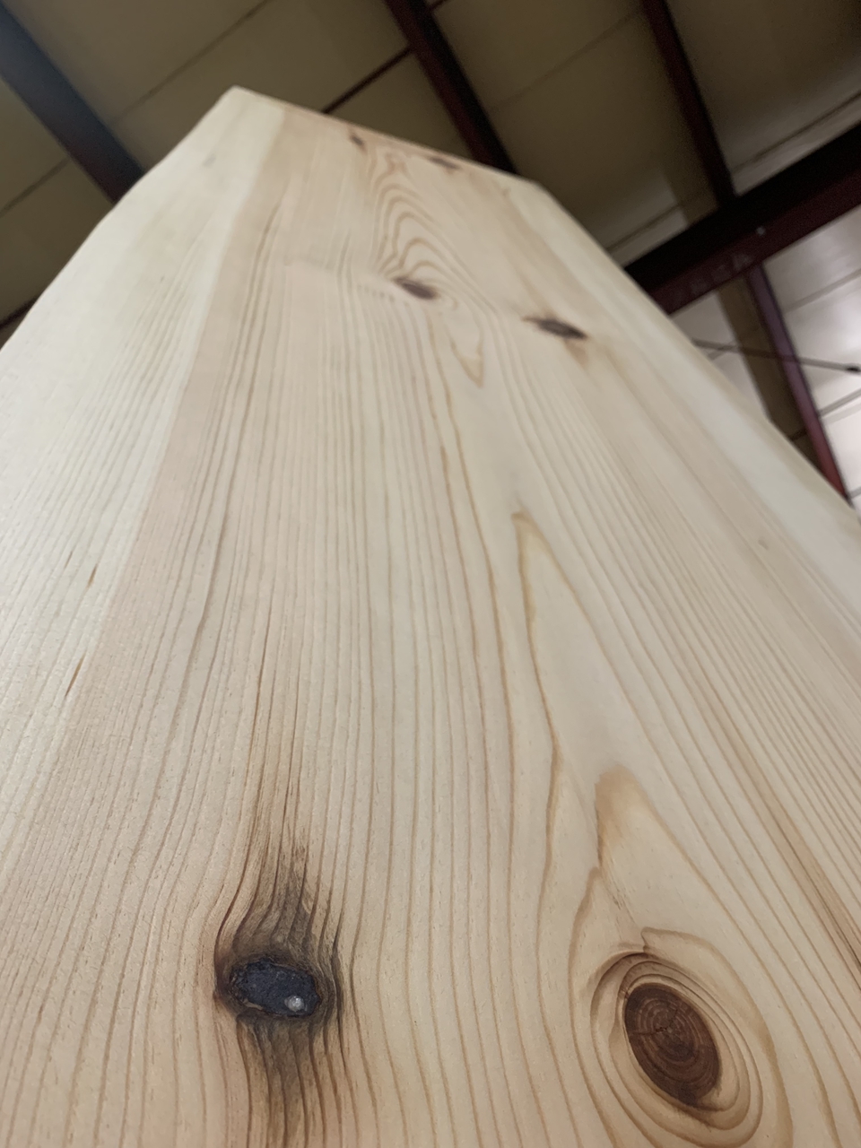 アカマツ 赤松 1810mm × 690mm × 40mm 無垢材 一枚板 テーブル 、 カウンター 天板 、 DIY 向き - 2