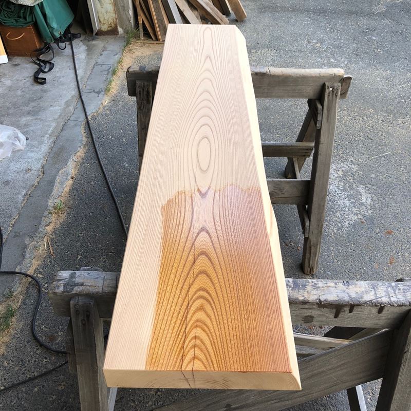 後付けの玄関式台【ケヤキ一枚板】 | 無垢材・一枚板などの木材と 