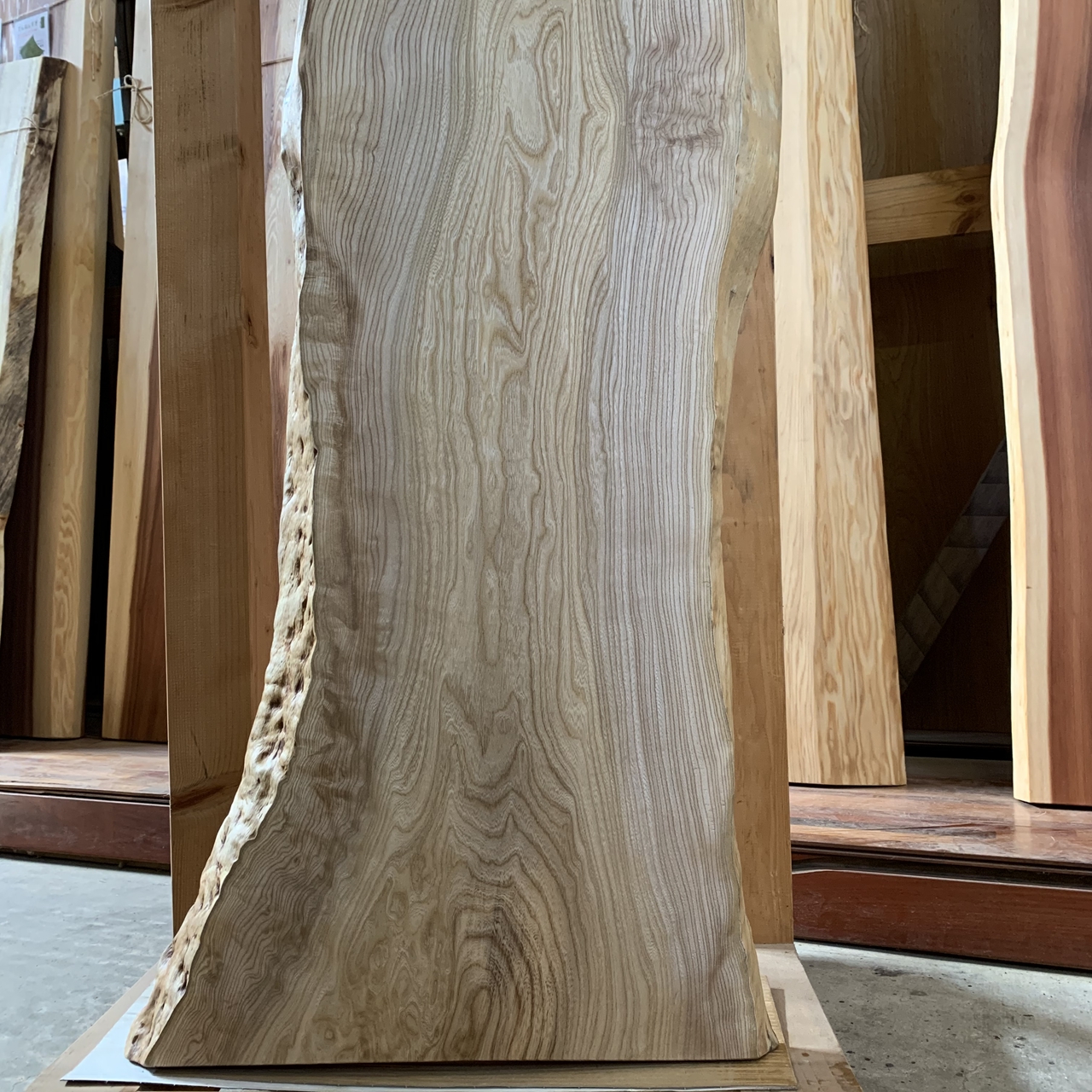 上杢】栓(セン)一枚板 2000×300~400×50㎜ | 無垢材・一枚板などの木材 