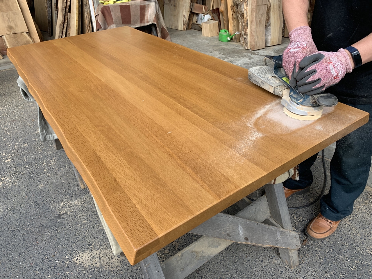 テーブル リメイク【塗り替え編】 | 無垢材・一枚板などの木材とオリジナル家具｜木の店さんもく