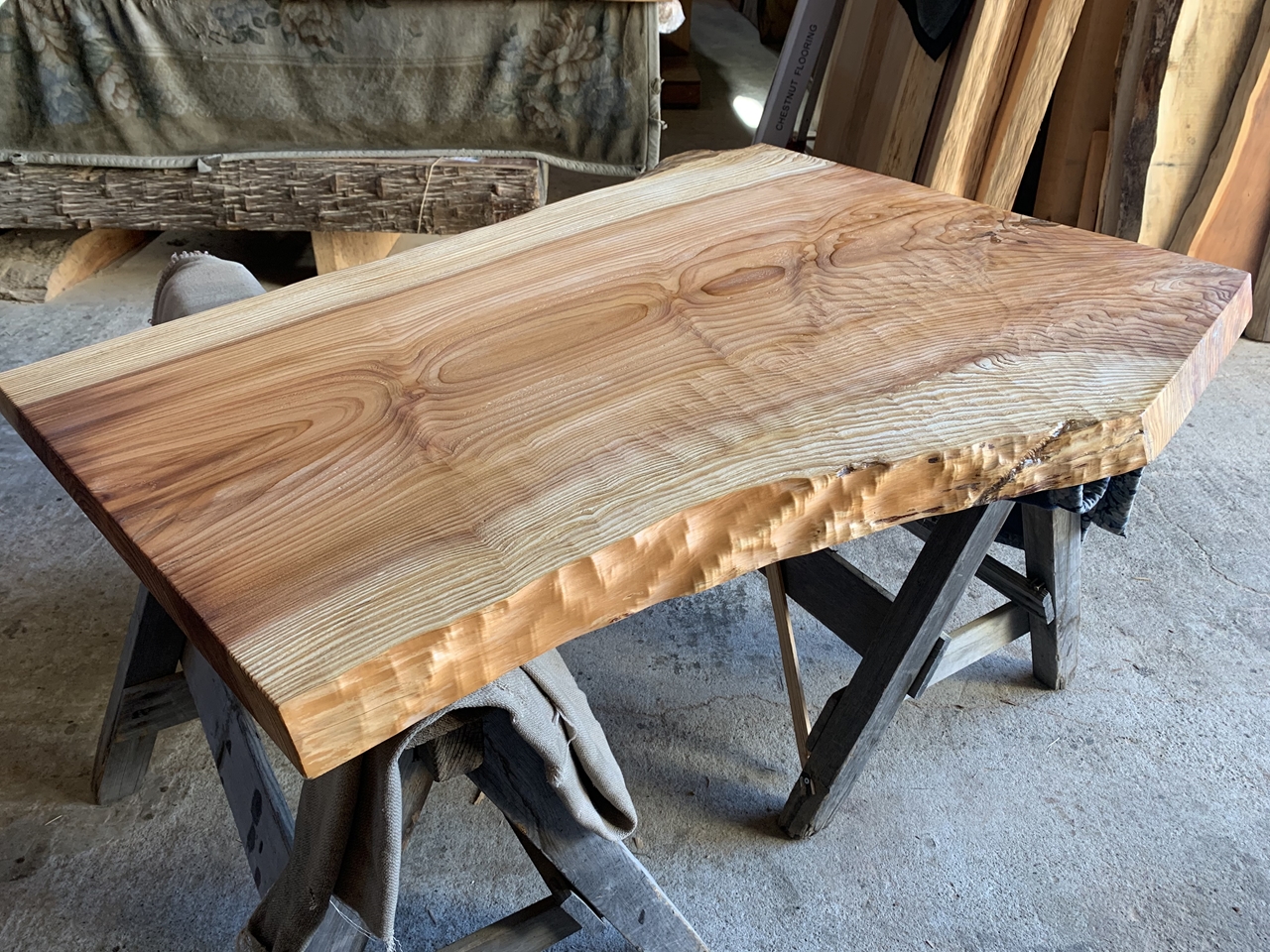 天然杉　一枚板　DIY　テーブル用　カウンター用　素材　ハンドメイド　新生活　無垢材　天板　応接セット - 5