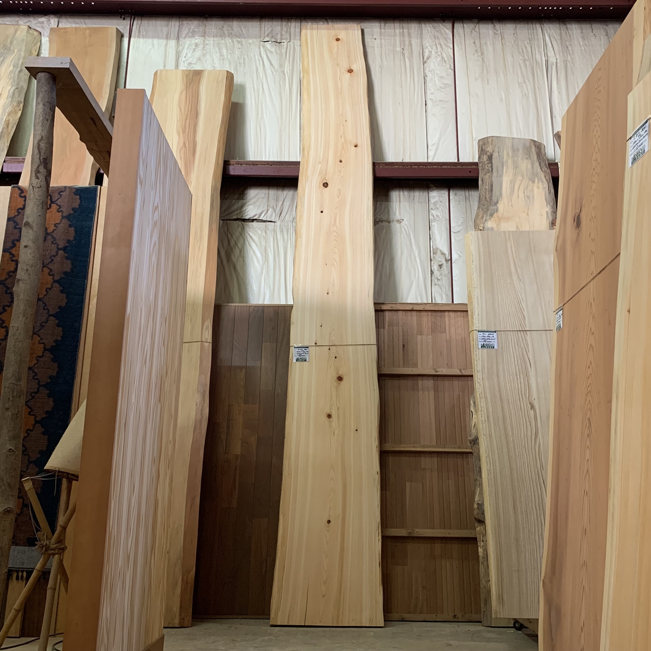 珍しい ヒノキ（桧）、カウンター天板、無垢材、天然木、一枚板、 板